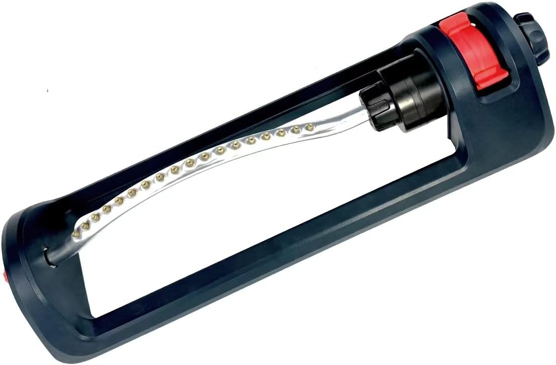 Meekamar Lawn Sprinkler, 18 Brass Nozzles Garden Water Oscillating Sprinkler for Yard Covers up to 3,600 sq.ft