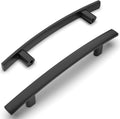 Amerdeco 10 Pack Matte Black 3-3/4 Inch(96mm) Hole Centers Kitchen Cabinet Pulls Hardware Kitchen Handles for Cabinets Cupboard Handles Drawer Pulls ZH0003