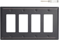 Mrayaki Wall Plate, Metal Duplex Outlet Covers