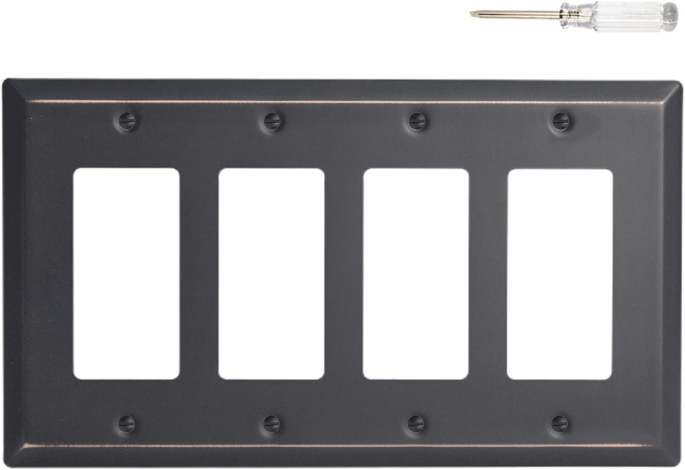 Mrayaki Wall Plate, Metal Duplex Outlet Covers