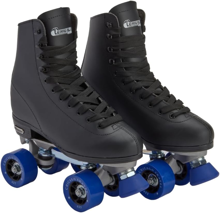 Chicago Skates Premium Black Quad Roller Skates. Size 11.
