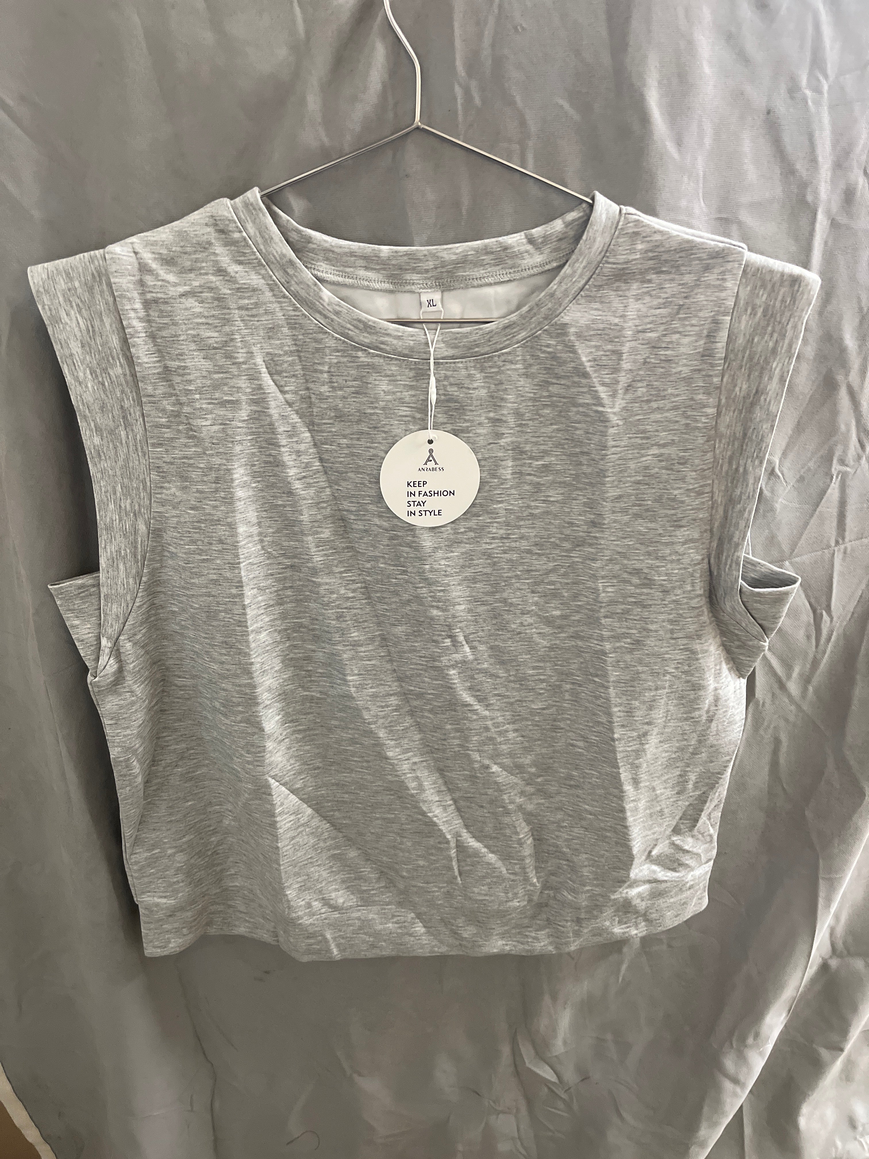 Anrabess grey sleeveless Tshirt and shorts