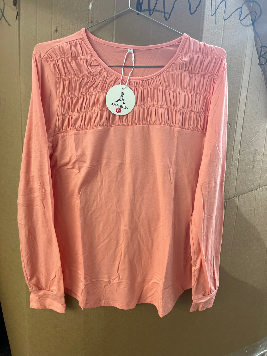 Anrabess women’s pink long sleeve shirt