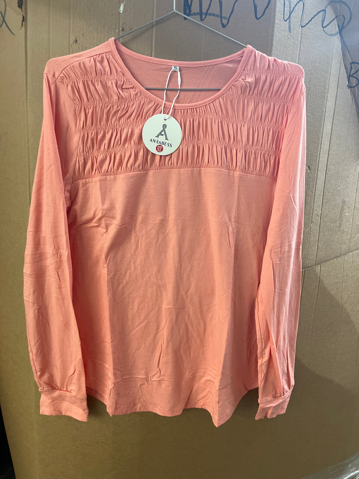 Anrabess women’s pink long sleeve shirt