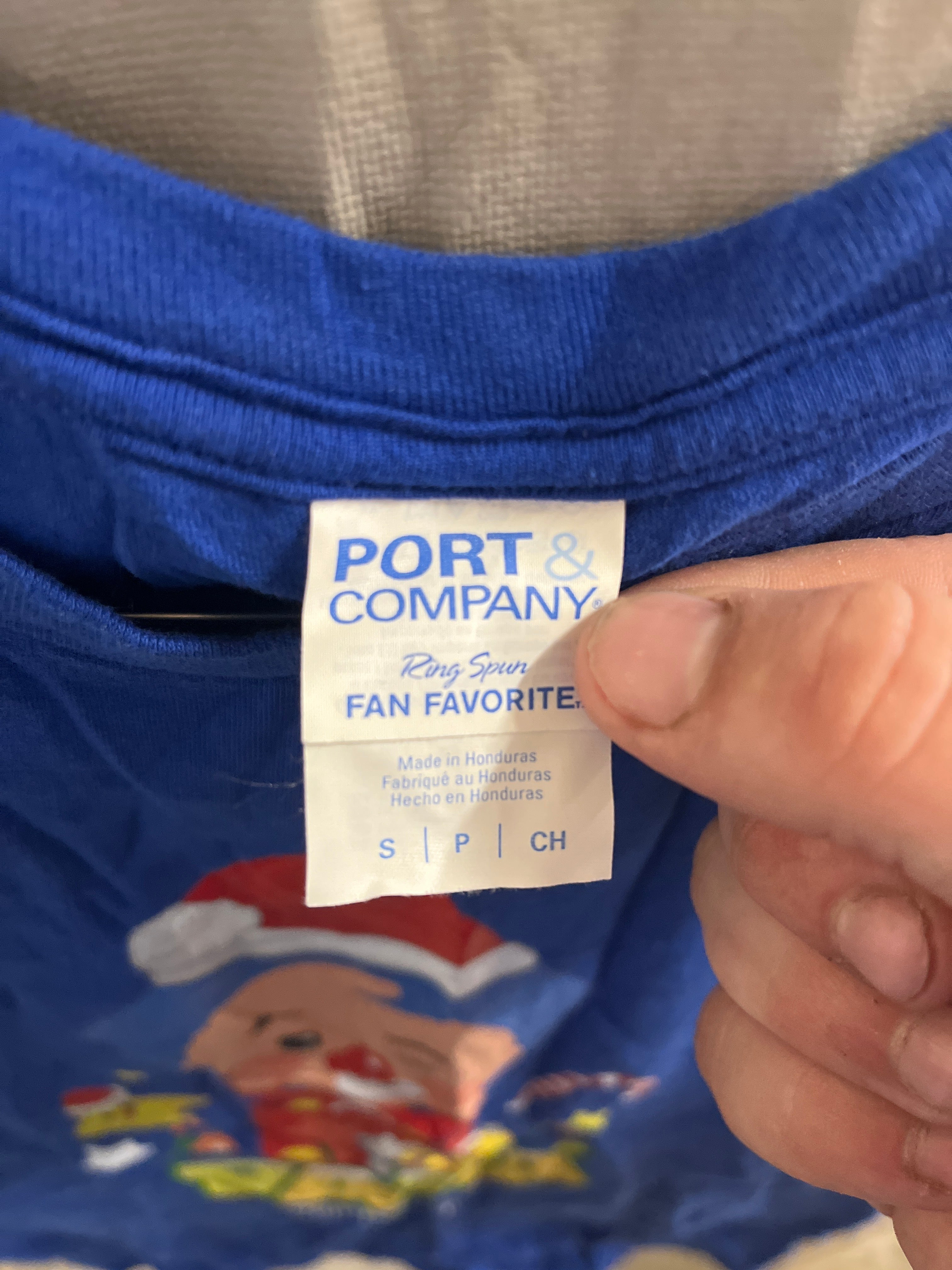 Port and company blue papa Tshirt