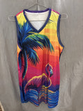 Men’s flamingo and palm tree tank top