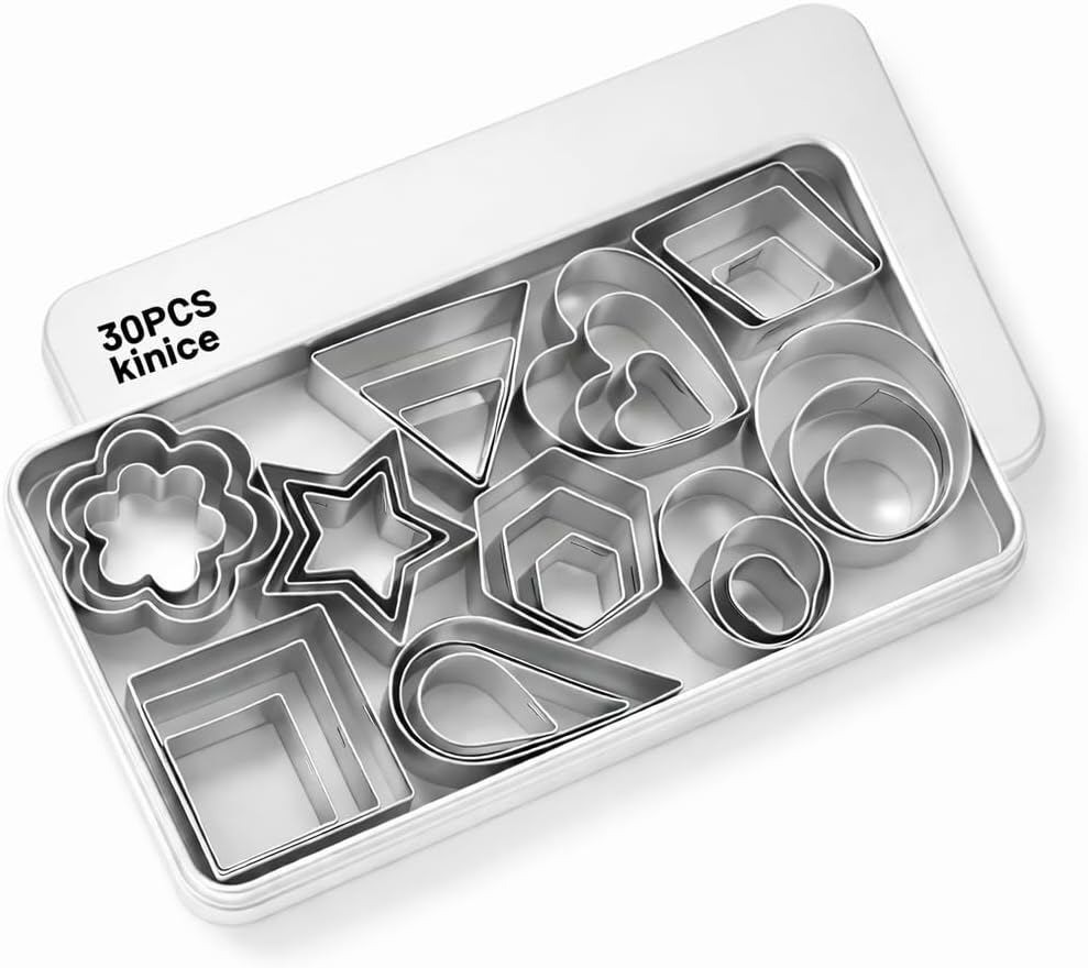 Mini Stainless Steel Cookie Cutters (30pcs)
