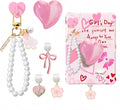 6PCS Charms Set Compatible with Kindle, Accessories Including Dust Plug Charm Type C/USB C, Charm Chain with Hook, Heart Grip Holder, Compatible with Kindle Paperwhite 11th 12th Generation(Pink)