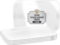 R-kay 4 Pack Clear Plastic Serving Trays For Party,