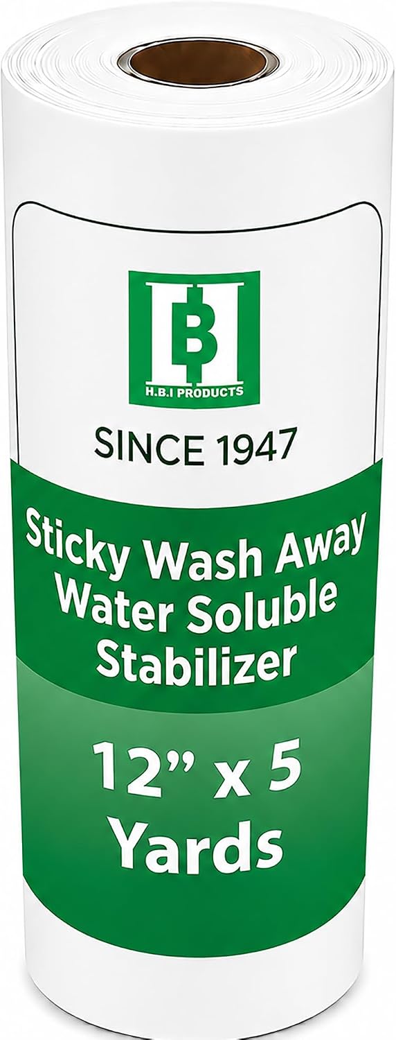 H.B.I. Sticky Wash Away â€“ Water Soluble Stabilizer 12" x 5 YD