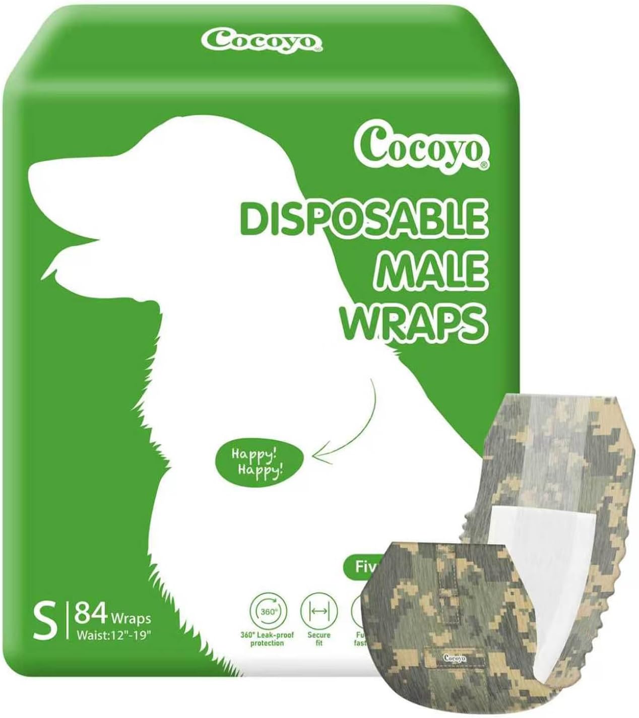 Disposable Male Dog Wraps.