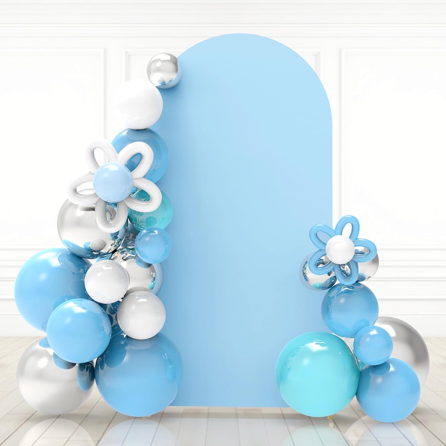 Babenest 6.6Ft Baby Blue Wedding Arch Cover, Decoration