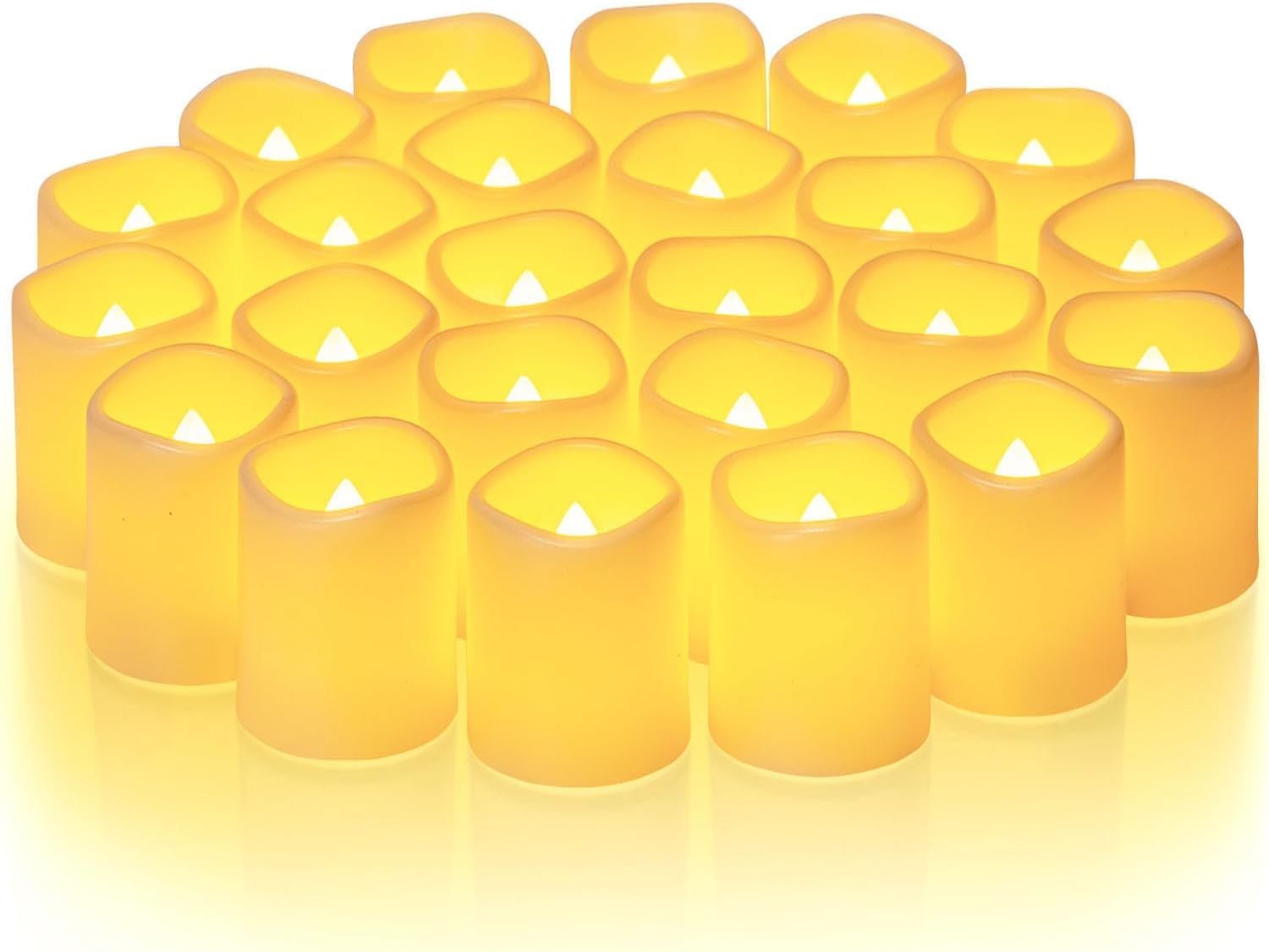 Homemory 24Pack Flickering Flameless Votive Candles for Wedding Decoration