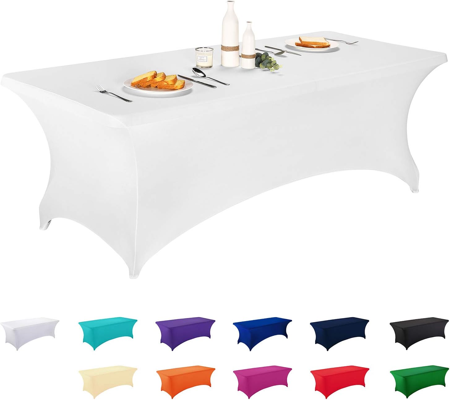 LZY Spandex Fitted Stretch Table Cover for 6 ft or 4ft or 8ft table