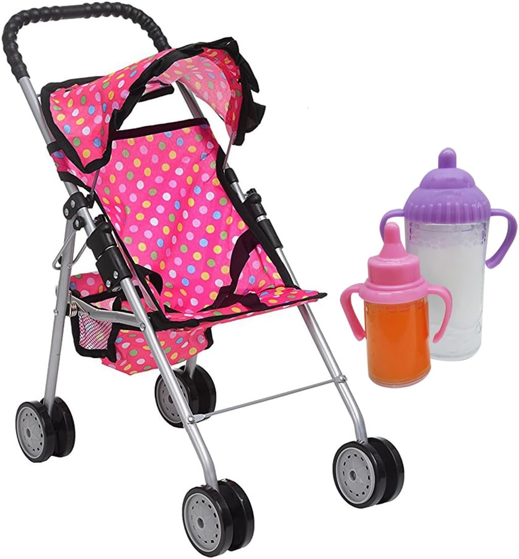 My First Baby Doll Umbrella Stroller With Basket.