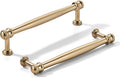 khtumeware 10 Pack 6inch(152mm) Hole Center Champagne Bronze Cabinet pulls Honey Bronze Solid Heavy