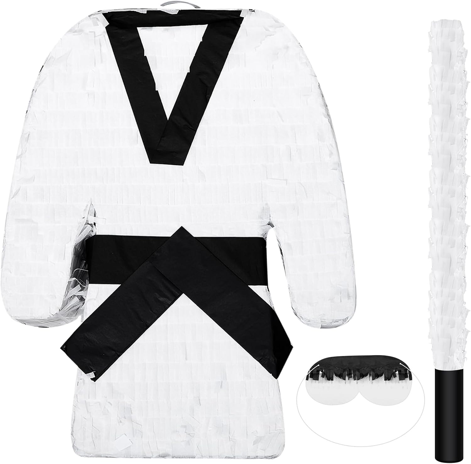 A Karate Pinata Martial Arts Pinata with Rod and Blindfold