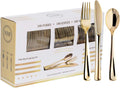 300 Piece Gold Plastic Silverware Set.