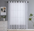 Sheer White Curtains 52x84 inches (2 panels)