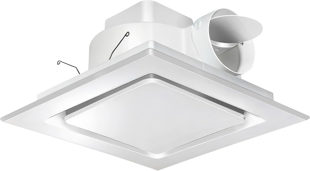 Orsong Bathroom Exhaust Fan 10" Panel Ultra Quiet without Light(8x8 Mount), 110CFM, 4" Duct for Bathroom/Garage/Home