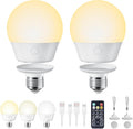Brightown E26 Rechargeable Light Bulb with Remote Timer and 3 Color Temperatures