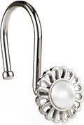 iToplin Nickel Shower Curtain Hooks Rings,