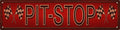 Pit Stop Metal Sign 4x16in Automotive Plaque for Garage Wall Decor Racing Gift