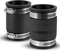 Flexible PVC Pipe Coupling 1.5 inch (2 pack)