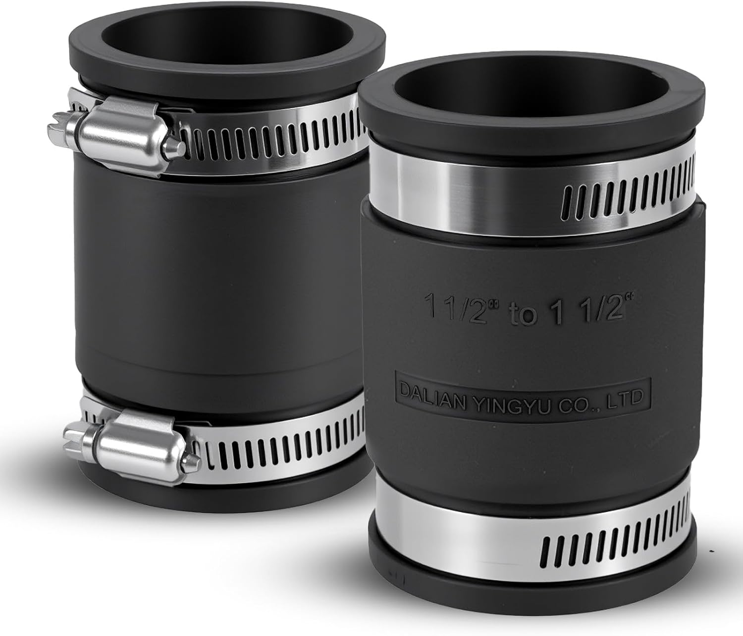 Flexible PVC Pipe Coupling 1.5 inch (2 pack)