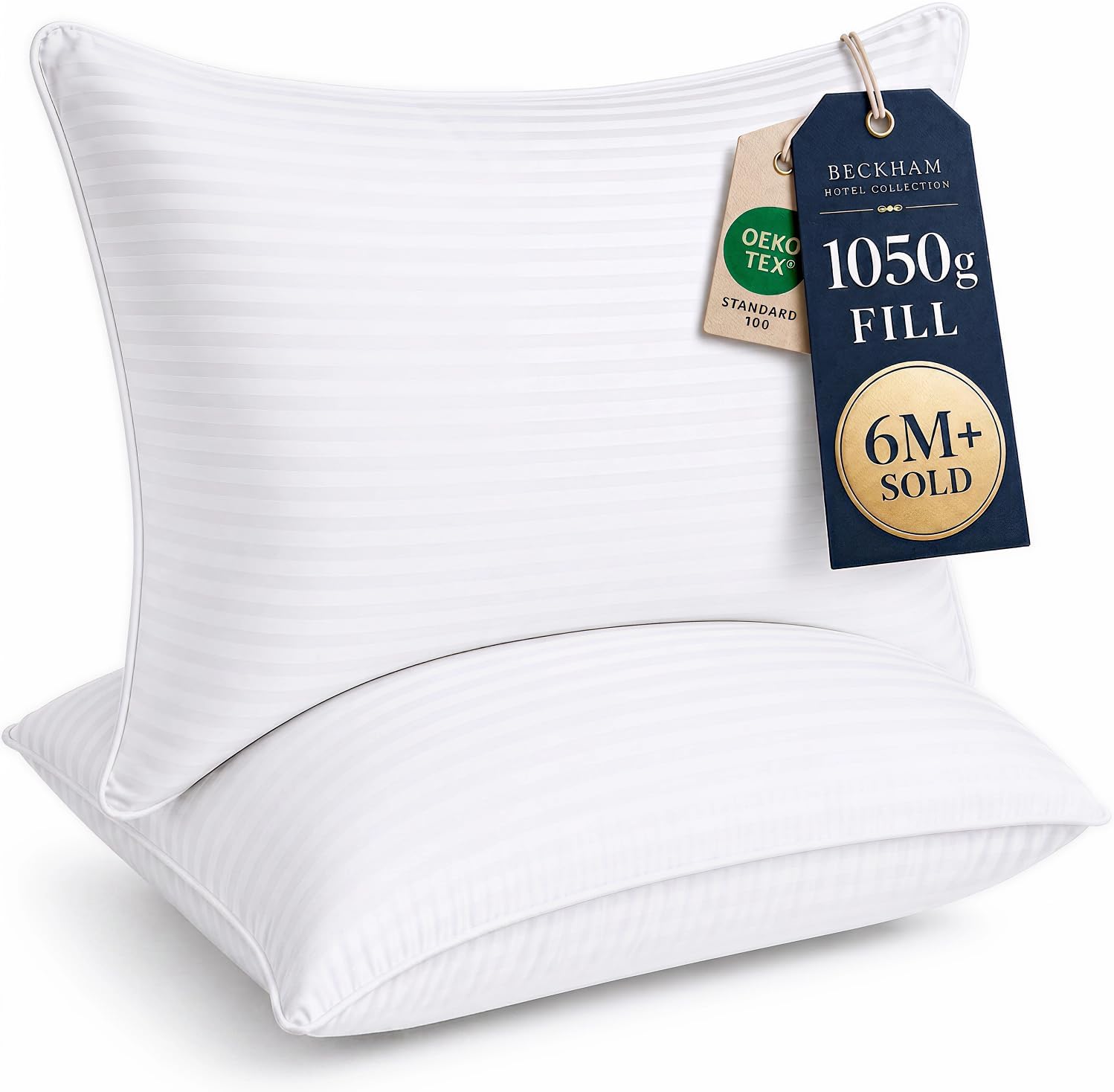 Beckham Hotel Collection Bed Pillows Standard/Queen Size Set of 2.