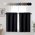 WelvetBLK Cafe Curtains Tier 36 Inch Length 2 Panels