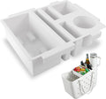 Topper Tray Cup Holder Accessory for Bogg Bag Original Large/X-Large, Fits for Stanley 40oz - Lightweight Beach Bag Accessories Table Top (White)