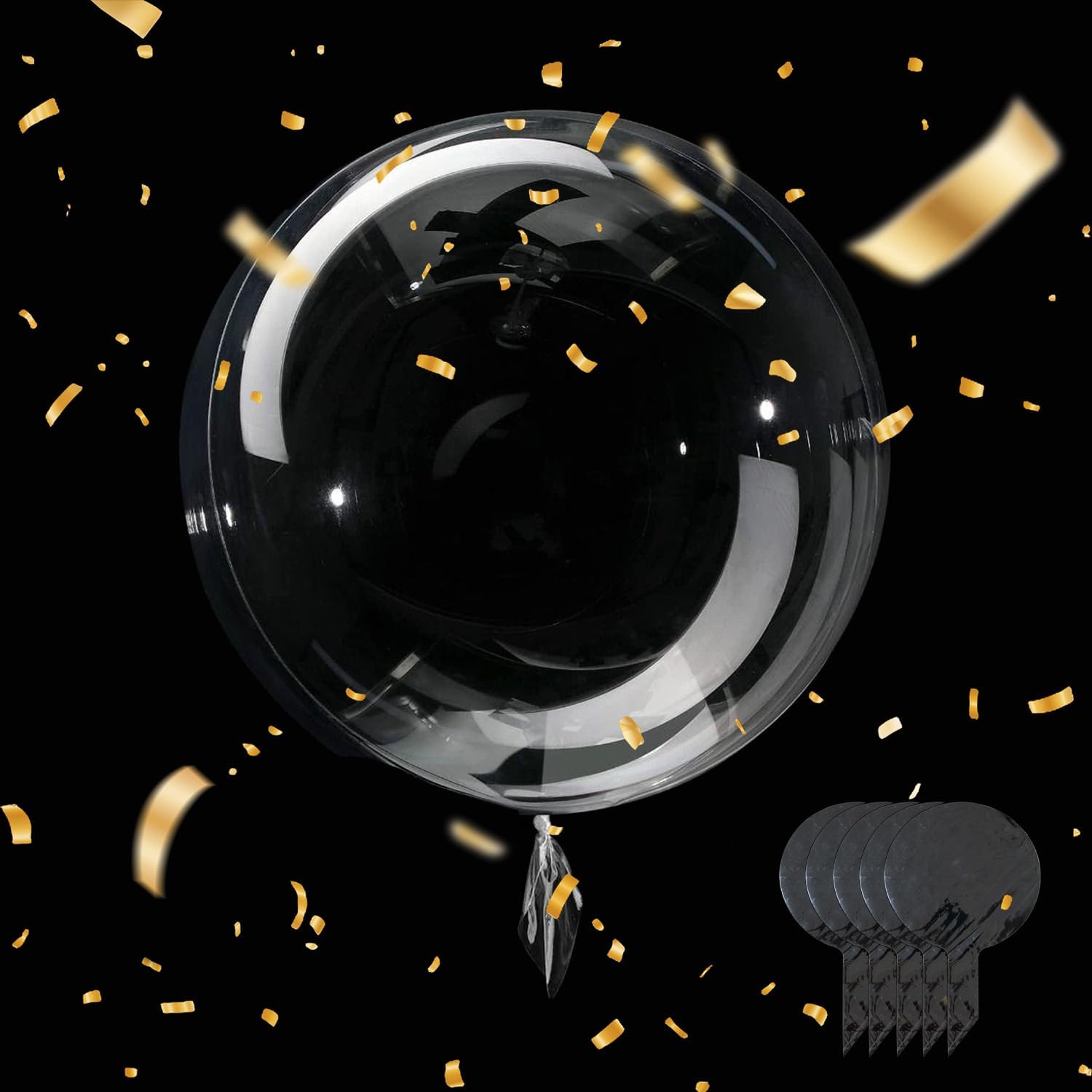 Clear BoBo Balloons - 10pcs 30inch Large Transparent