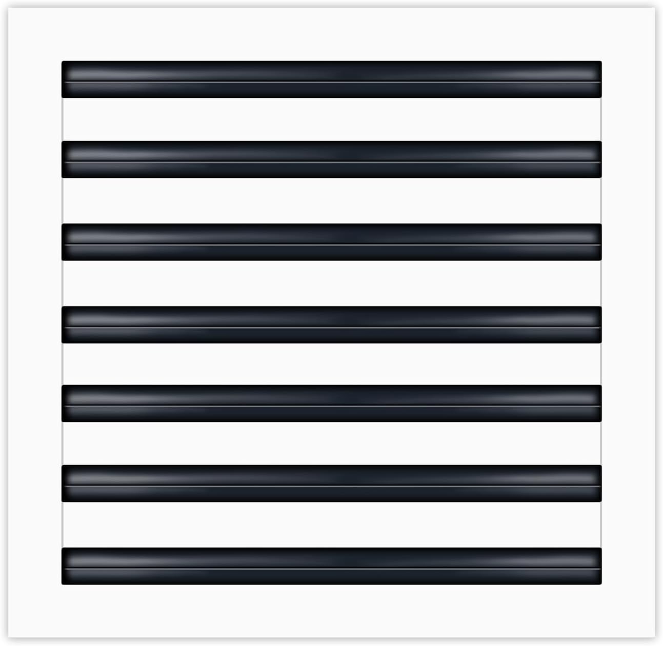 - 14x14 Modern AC Vent Cover - Decorative White Aluminum Air Vent - Standard Linear Slot Diffuser - Heating and Cooling Register Grille for Ceiling, Walls & Floors.