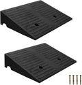 Rubber Curb Ramps for Driveway Curb Ramps for Sidewalks Door Ramps for Thresholds Heavy Duty 2 Pack 5 inch Rise Ramps for Wheelchairs Shed Ramp for Riding Mower 7000lbs Powersport Loading