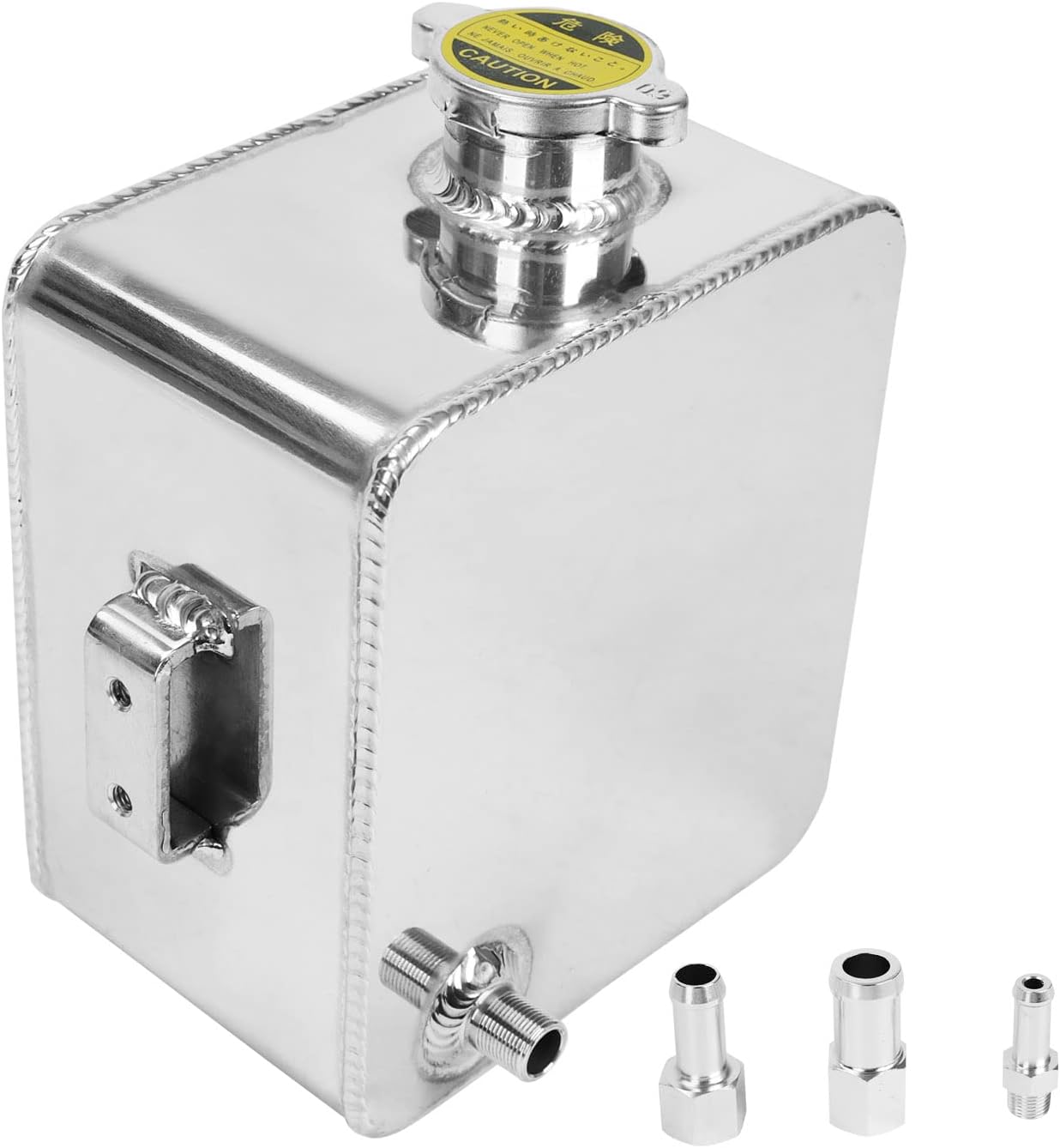 BLACKHORSE-RACING 2.5L Universal Aluminum Coolant Radiator Overflow Expansion Tank Reservoir