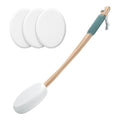 AmazerBath Lotion Applicator for Back, Feet, 4 Replacement Pads with 17" Curved Handle