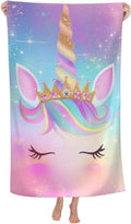 Rainbow Unicorn Beach Towel