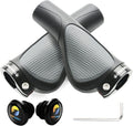 Bike Grips,Ergonomic Design Bicycle Grips Widen Holding Rubber Bike Handlebar Grips with Aluminum LockGrips for Mountain Road MTB (Comfort Big Area(Black&Grey))