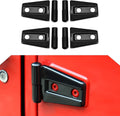 4PCS Door Hinge Covers Protector for 2007-2018 Jeep Wrangler JK 2-Door (Black)