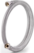 Garden Leader Hose 5ft x 5/8" ID, Short Garden Hose, EPDM Rubber Core with 304 Stainless Steel Braided Layer Water Hose, 3/4 GHT Dual Female Fittings, Heavy Duty, No Kink, Flexible,1500 Burst PSI