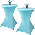 Round Spandex Cocktail Tablecloth 24x43 inch (2 pack)