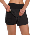 Ksmien Women's 2 in 1 Running Shorts