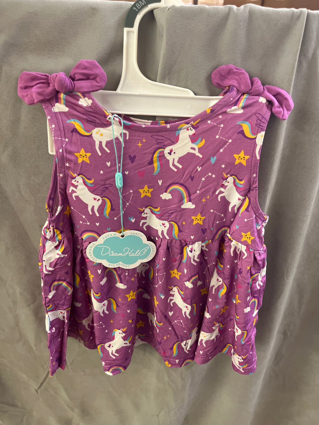 Dreamhalo purple unicorn kids clothing set