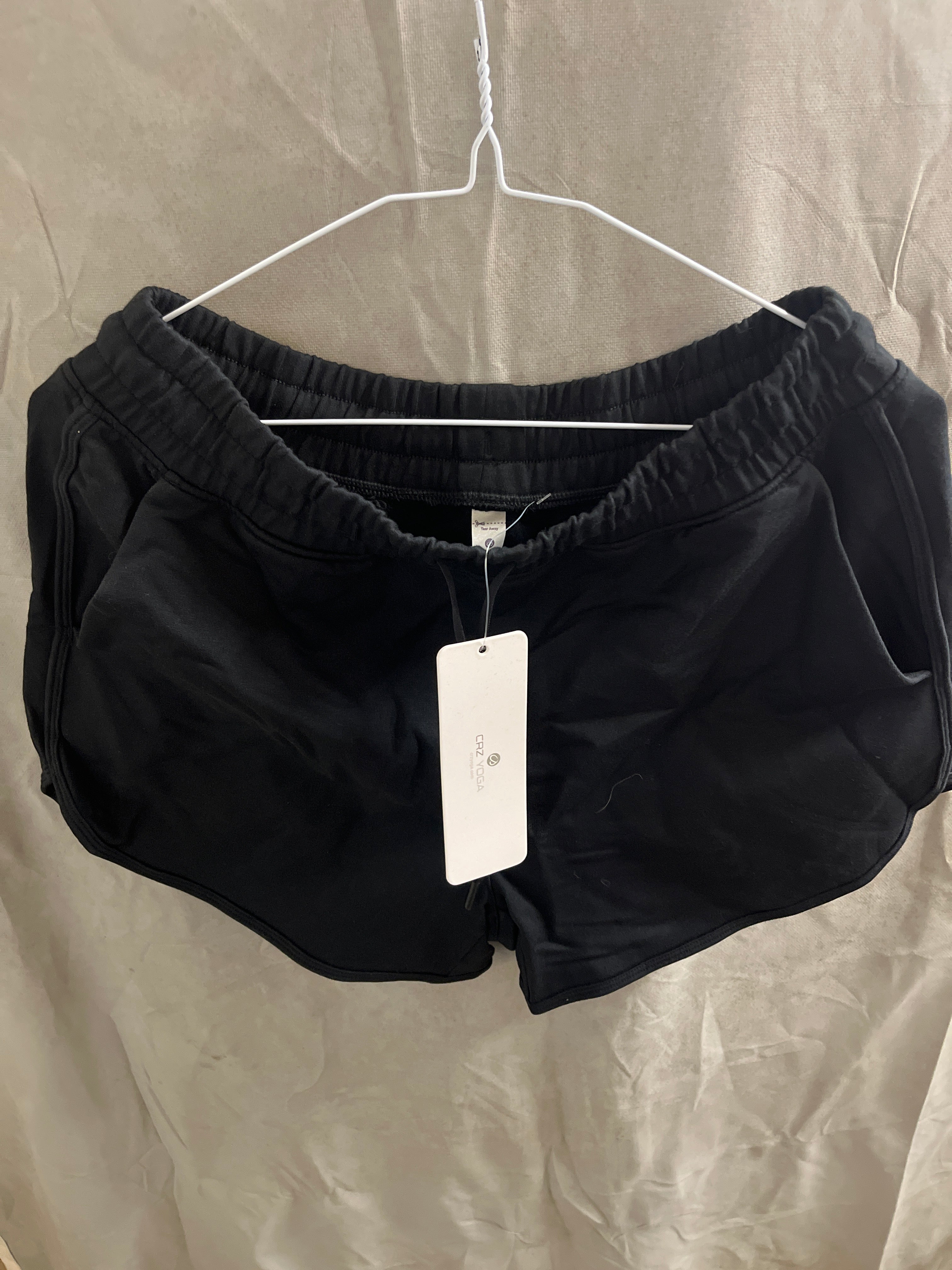 Crazy yoga black workout shorts