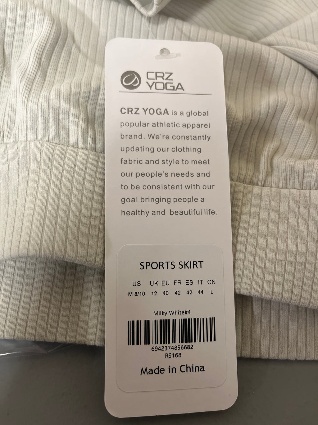 Crazy yoga white sports skirt