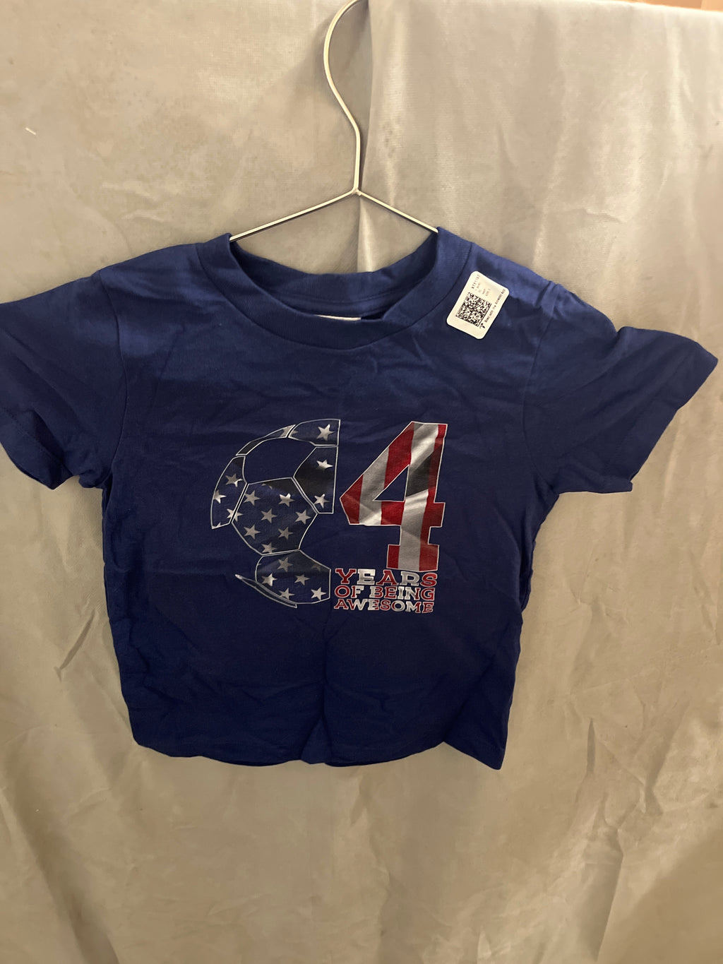 4 years of being awesome blue Tshirt