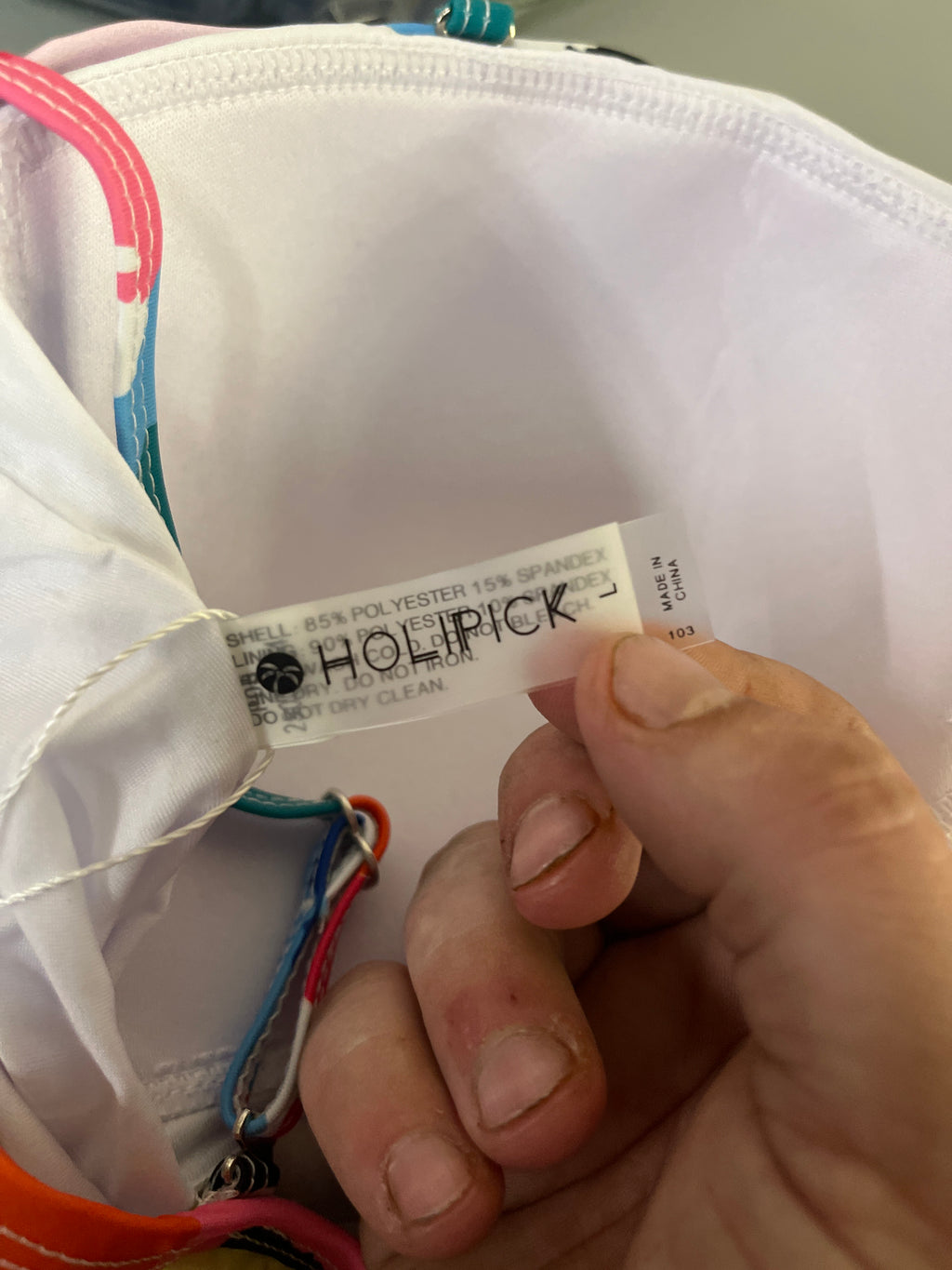 Holipick multi colored bathing suit top