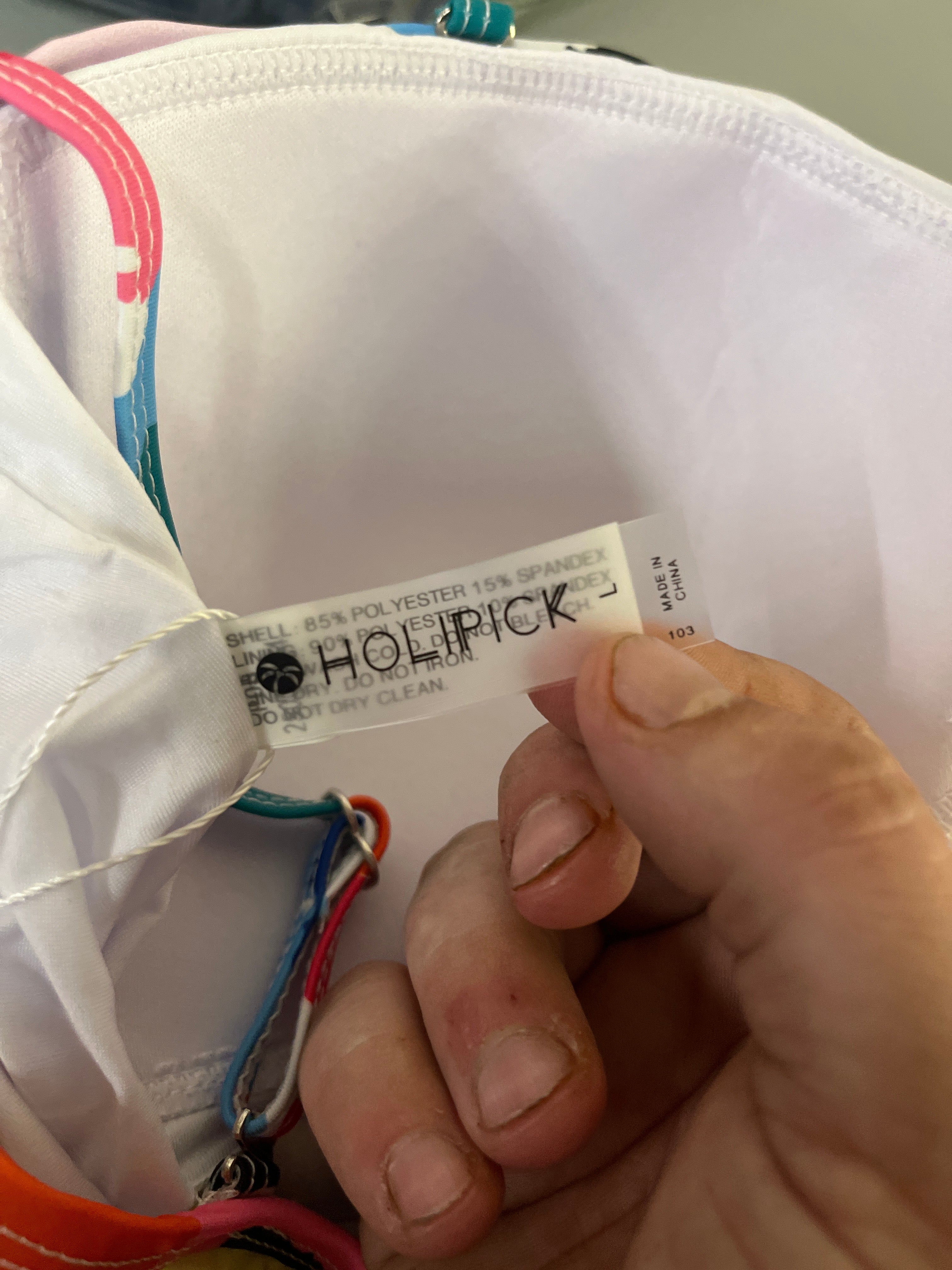 Holipick multi colored bathing suit top