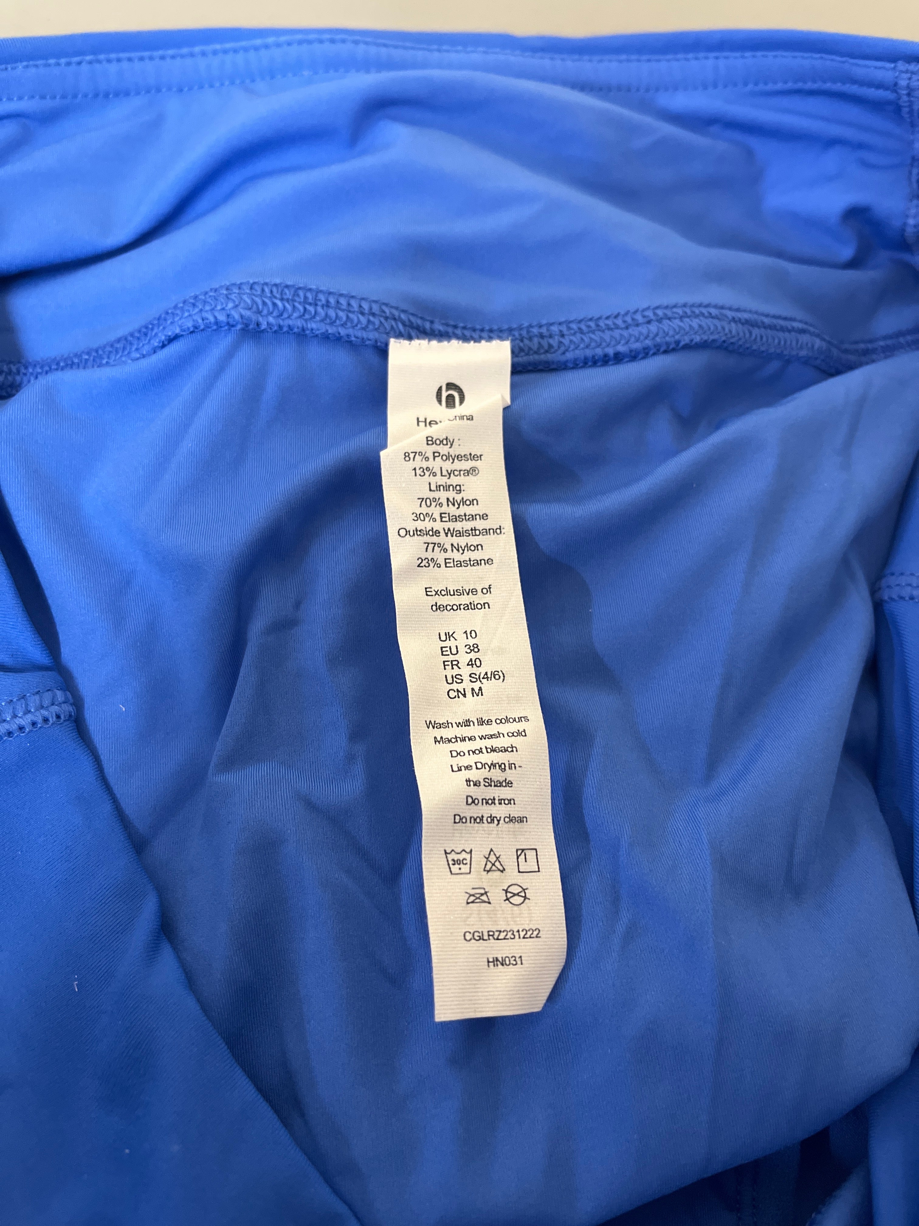 Hey nuts woman’s blue running shorts